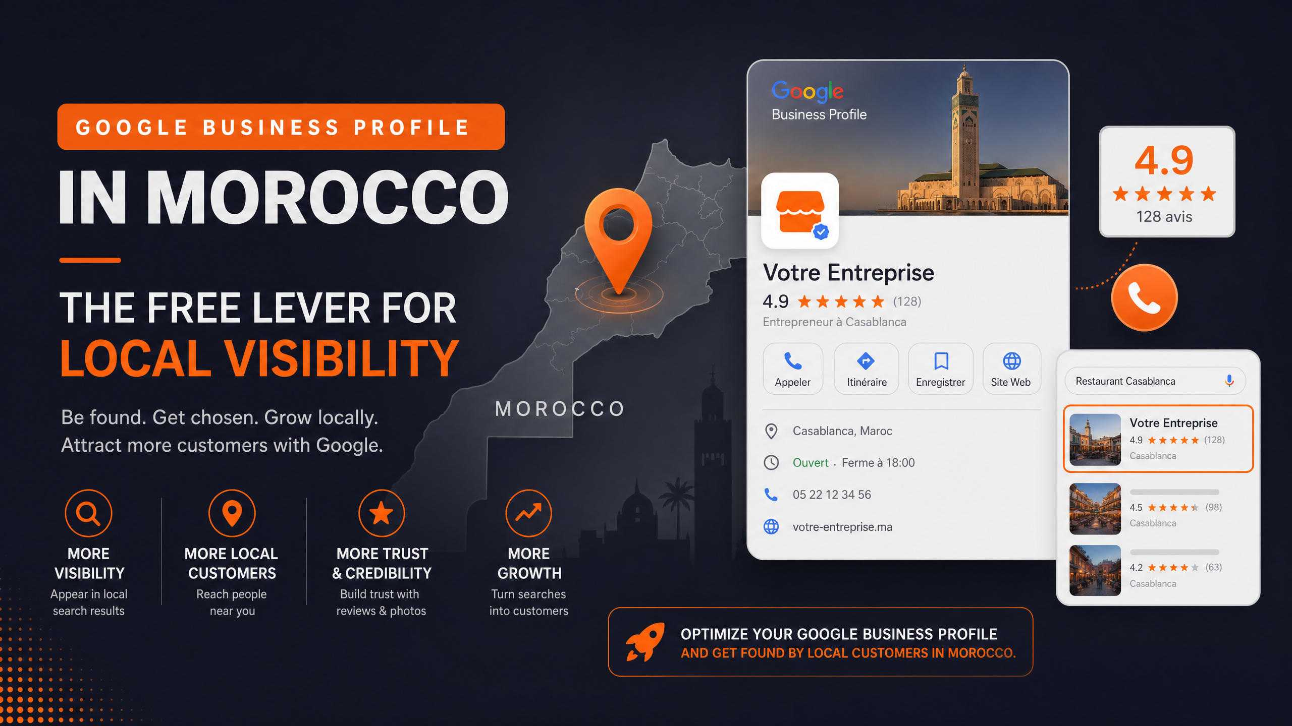 Google Business Profile au Maroc — référencement local gratuit